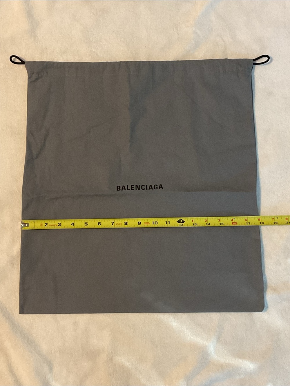 Authentic Brand New Balenciaga Gray Drawstring Dust Bag